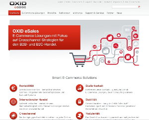 Oxid eSales Webseite